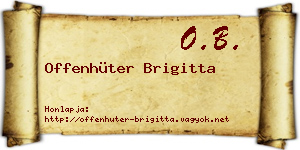 Offenhüter Brigitta névjegykártya